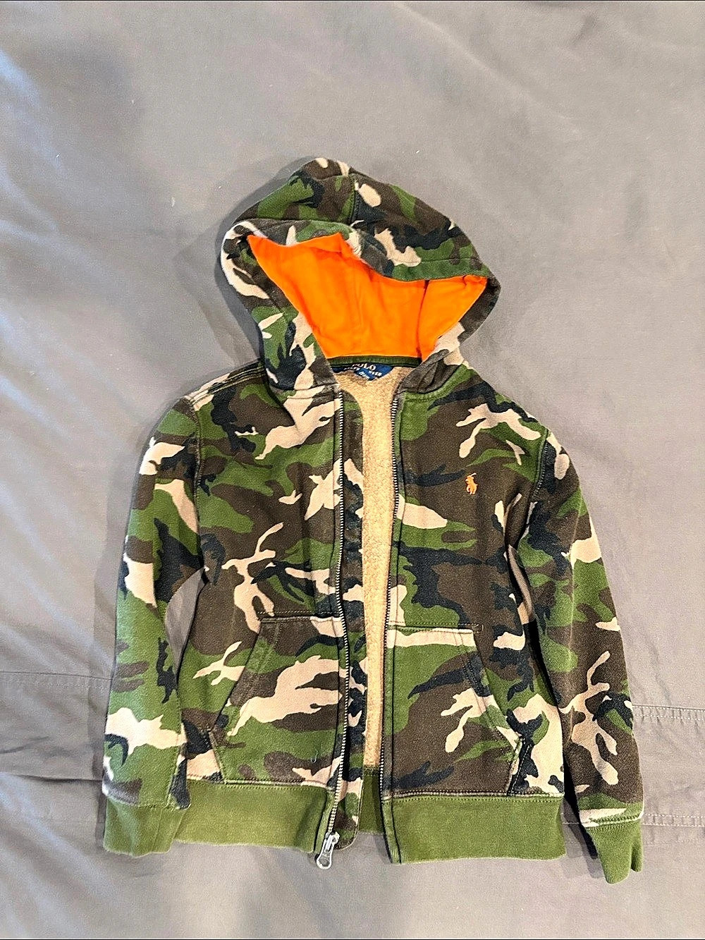 Polo Ralph Lauren Boys Camo Hooded Jacket Size 6